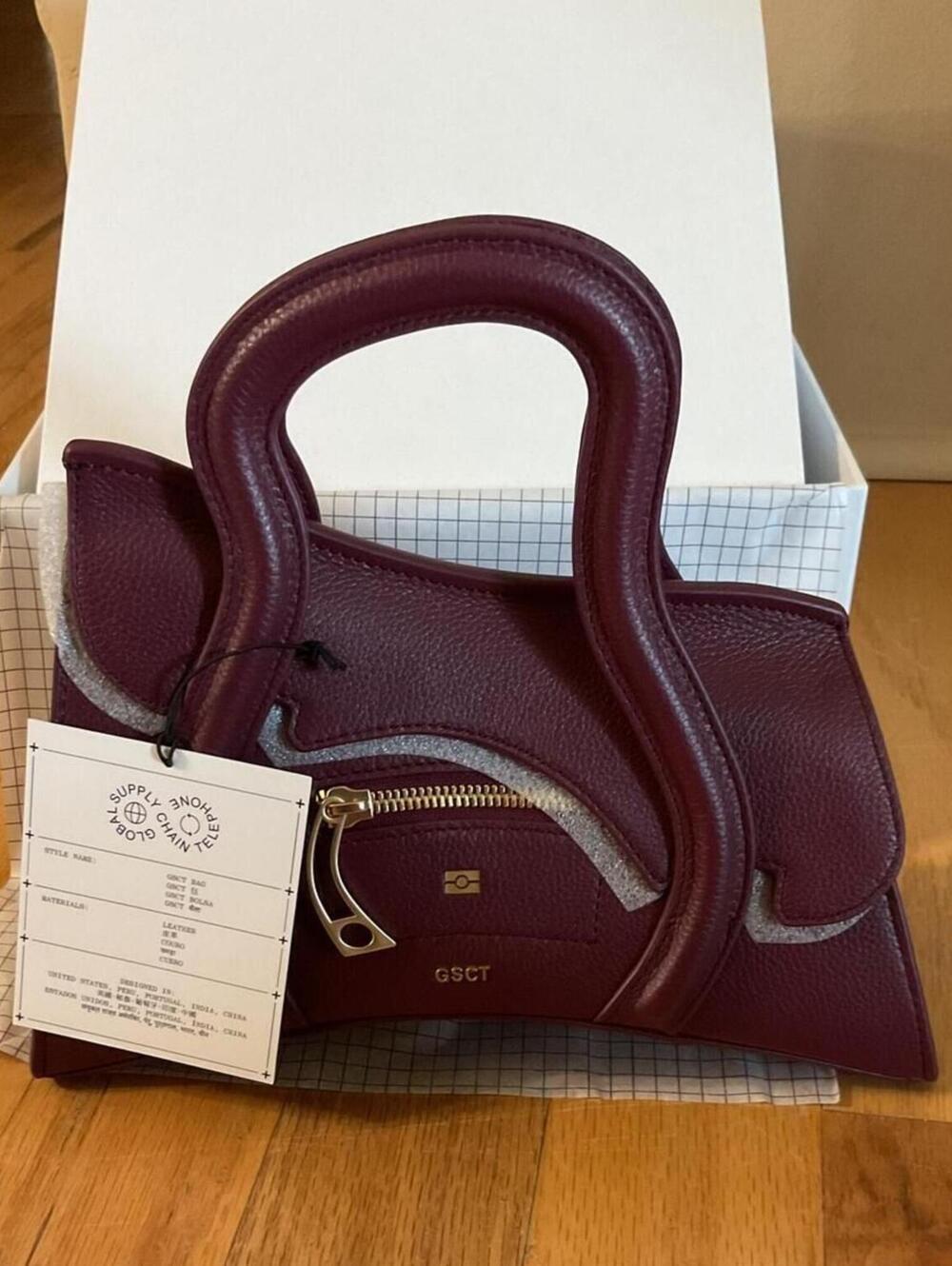 MSCHF Global Supply Chain Telephone Handbag Rare "JFK" Dark Purple Leather NIB